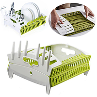 Сушилка органайзер для посуды Dish Rack / Складная настольная сушка на кухню