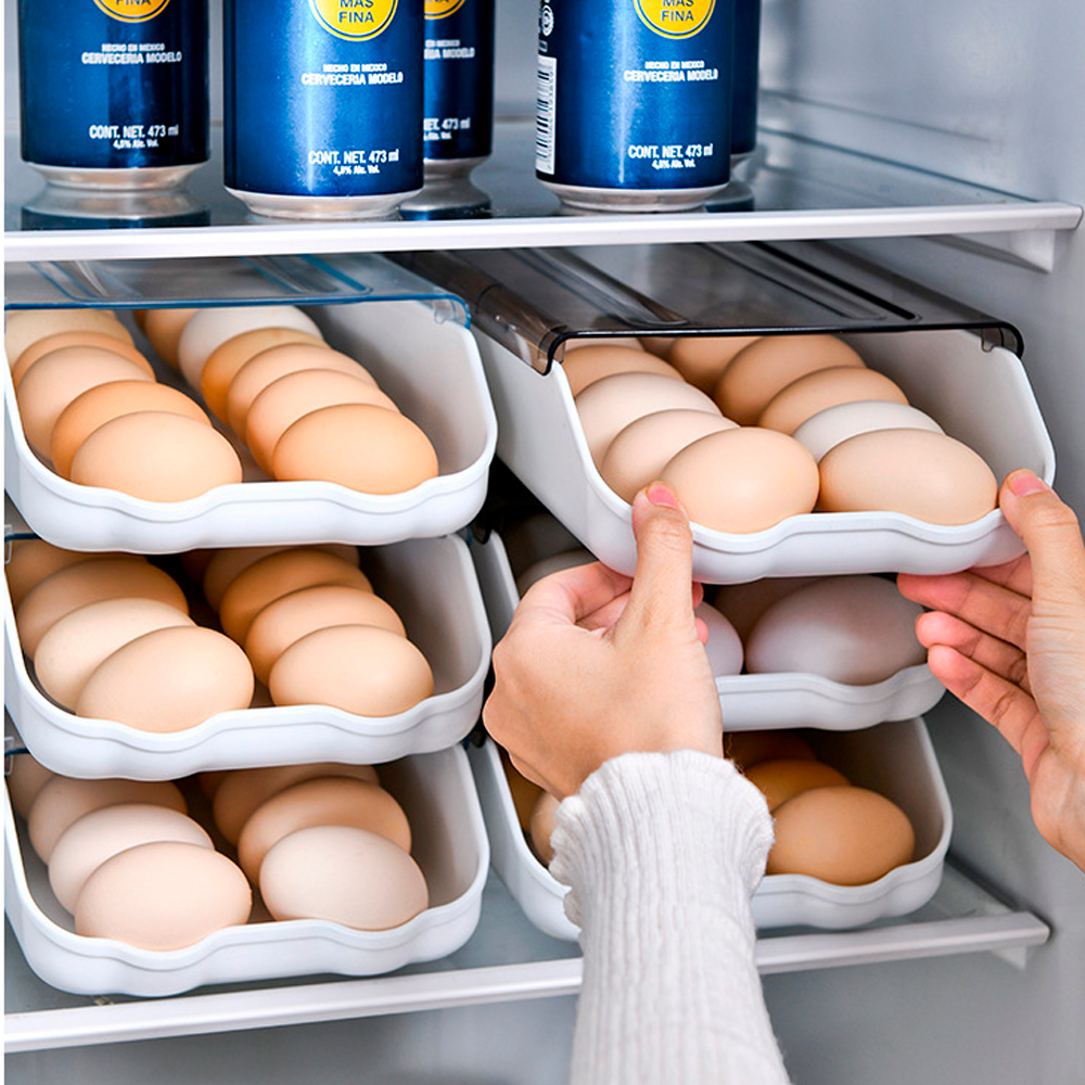 Контейнер для хранения яиц Egg storage box, Белый / Пластиковый ящик для яиц в холодильник - фото 2 - id-p2118421092