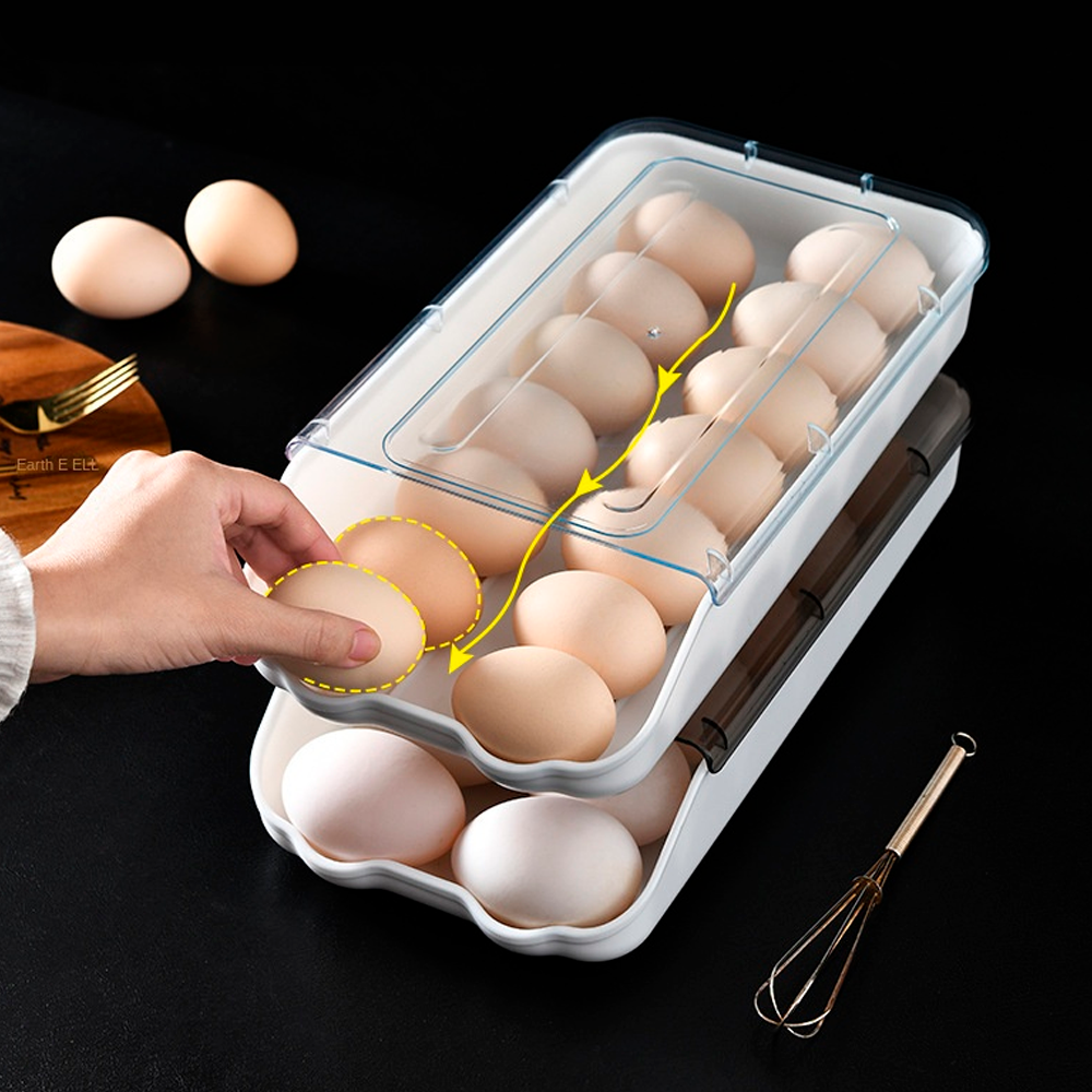 Контейнер для хранения яиц Egg storage box, Белый / Пластиковый ящик для яиц в холодильник - фото 4 - id-p2118421092