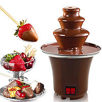Шоколадный фонтан фондю LY-280, от сети / Мини фонтан для шоколада на вечеринку и свадьбу / Фондюшница