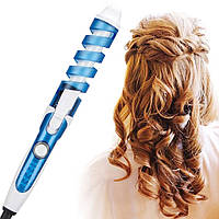 Плойка спиральная для волос NOVA NHC-5311, Синяя / Плойка для завивки волос / Щипцы для волн