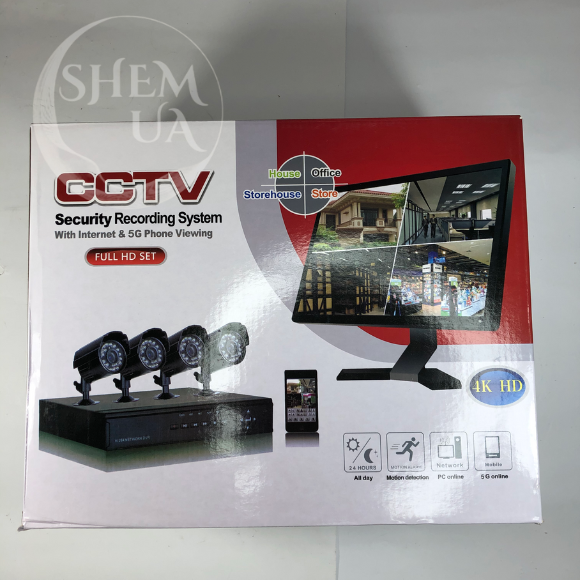 Комплект видеонаблюдения для улицы и помещений CCTV на 4 камеры - C-40 - фото 9 - id-p2118436255