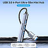 Багатопортовий адаптер Vention USB 3.0 хаб нUSB 3.0 + 3x USB 2.0 0.15 м 4 в 1 5 Гбіт/с Gray (CKOHB), фото 2