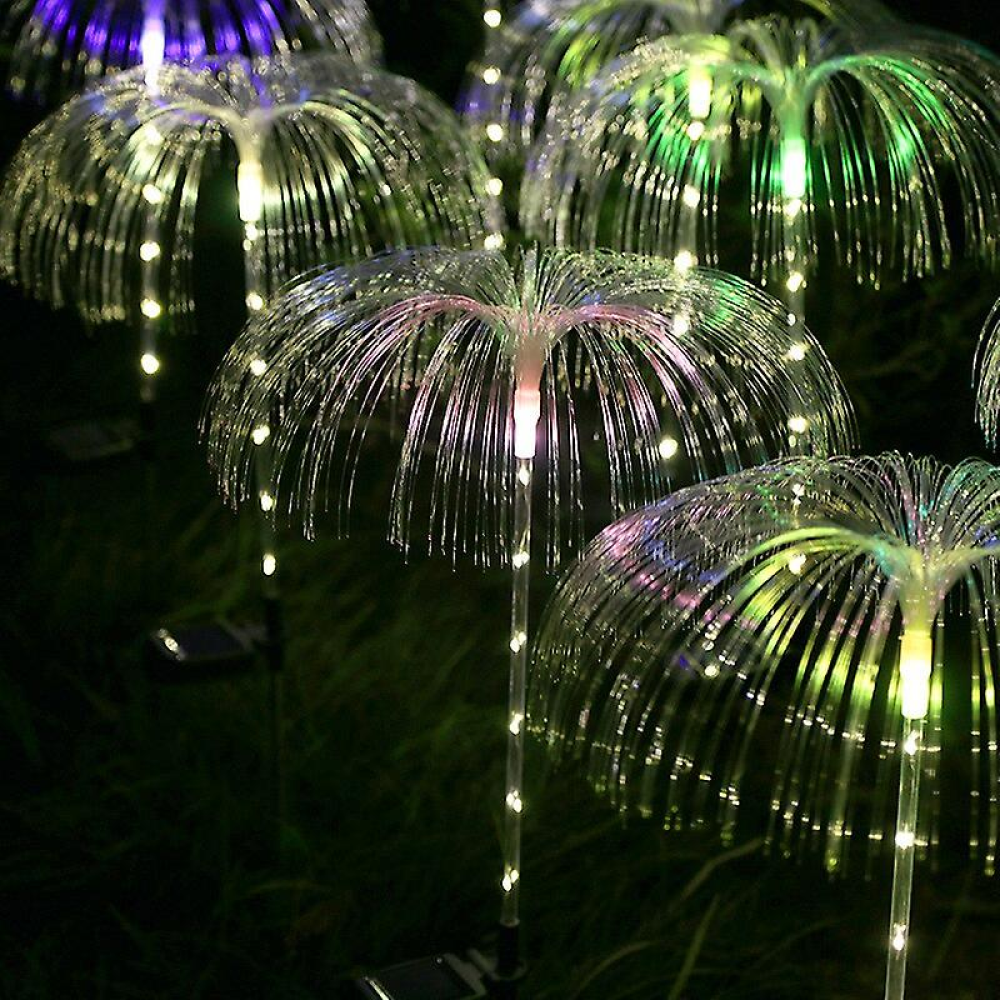 Светодиодные светильники "Медуза" с солнечной батареей для сада, 2шт / Садовые фонари для украшения газона - фото 8 - id-p2118445039