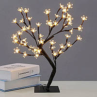 Гирлянда-светильник Дерево от USB, 40см, 35LED, Теплый свет / Настольная декоративная лампа-ночник