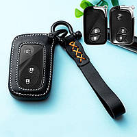 Кожаный чехол для ключа (универсальный) Lexus №1 3 кнопки