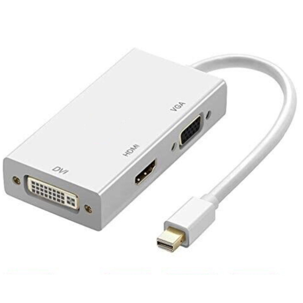 Переходник адаптер 3в1 Mini DisplayPort на HDMI, DVI, VGA / Конвертер Full HD 1080p - фото 8 - id-p2118399013