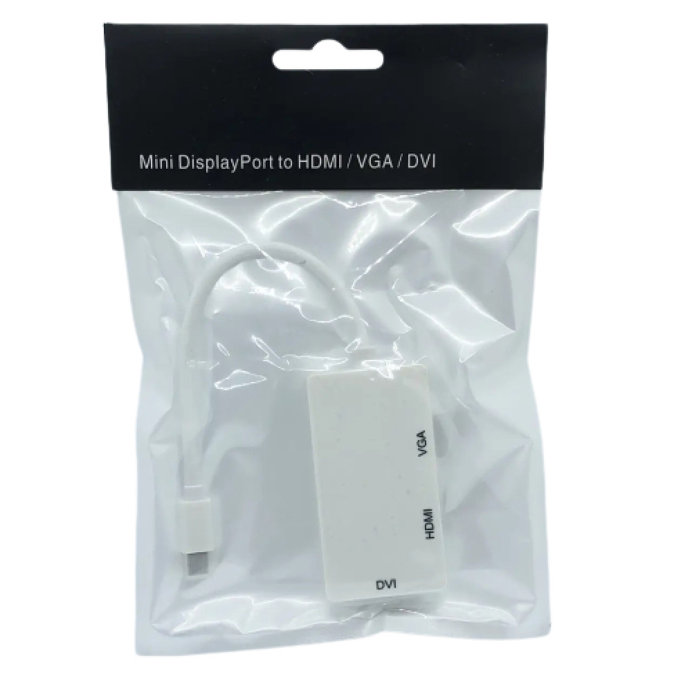 Переходник адаптер 3в1 Mini DisplayPort на HDMI, DVI, VGA / Конвертер Full HD 1080p - фото 10 - id-p2118399013