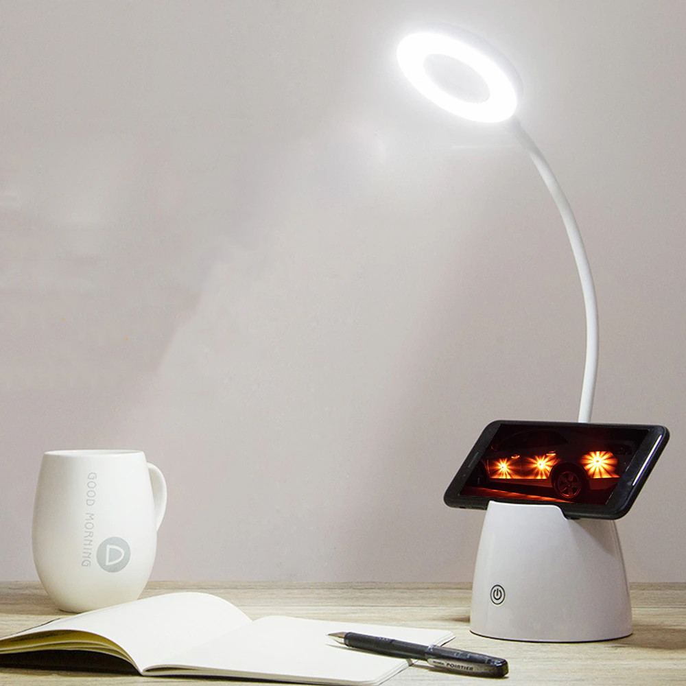 Настольная LED лампа 3в1, держатель для телефона, ручек, карандашей, с USB, TABLE LAMP TD-02/ Портативная лама - фото 3 - id-p2118399031