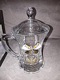 Скляна кружка з кришкою "Царівна", для  заварювання чаю, фото 2