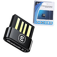Bluetooth адаптер для ПК 5,1 / Универсальный блютуз адаптер для ПК и ноутбука / Беспроводной USB Bluetooth