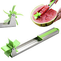 Нож для нарезки арбуза и дыни SUNROZ Watermelon Slicer / Слайсер для резки кубиками в форме мельницы