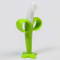 Детский прорезыватель - грызунок для первых зубов Банан, зеленый