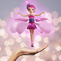 Літаюча фея лялька DIY 8018 c підсвіткою / Дитяча інтерактивна іграшка / Чарівна лялька запускалка