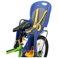 Детское кресло на велосипед BG-5, Синее / Велокресло детское / Велосипедное сиденье