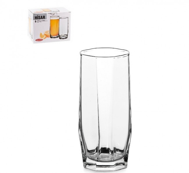 Набір високих склянок Hisar 225мл 6 шт Pasabahce 42858, фото 1
