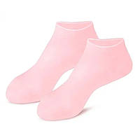 Силиконовые носки для ухода за кожей ног SHOE COVER, Розовые / Увлажняющие носочки / Женские спа носки