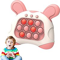 Игрушка антистресс Pop it PRO Rabbit Pink, 4 режима / Электронный поп ит / Приставка консоль Pop It