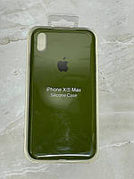 Силиконовый чехол на IPhone X зеленый