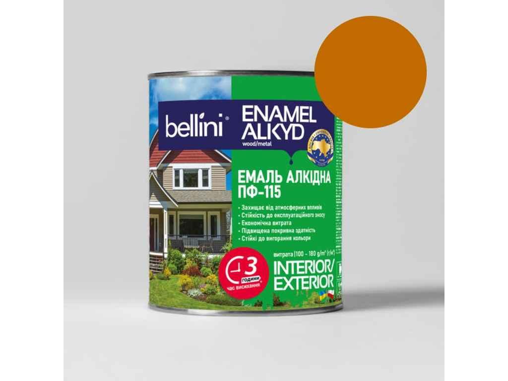 Емаль алкідна ПФ-115 Жовто-коричневий 2,8кг ТМ BELLINI, фото 1