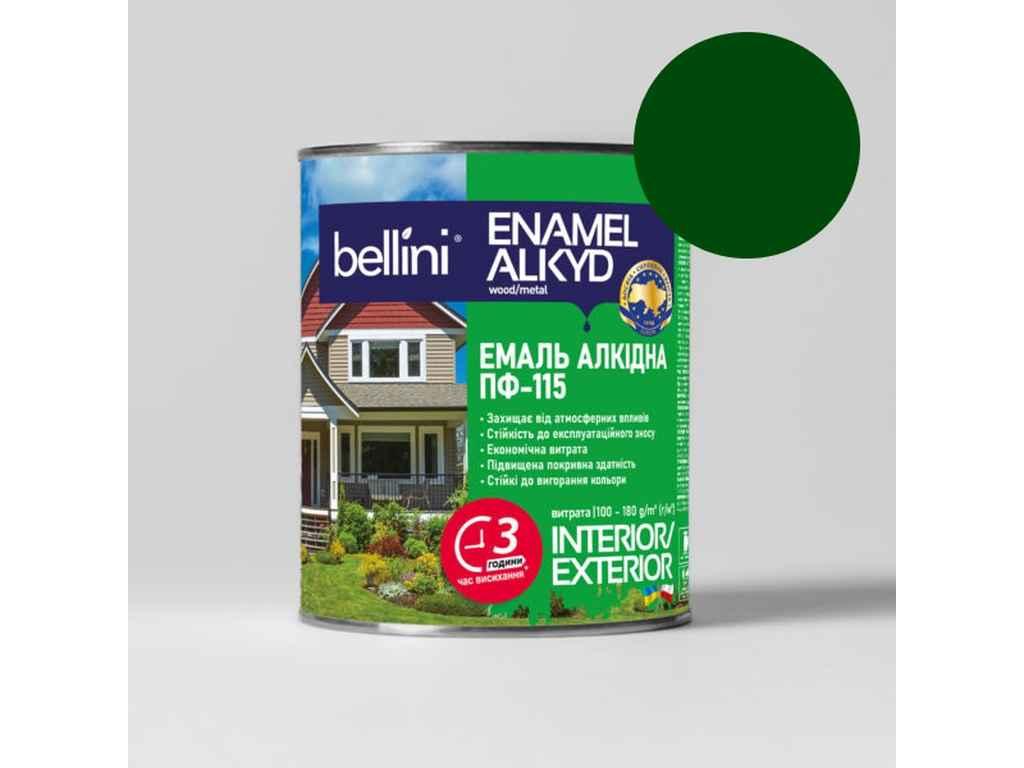 Емаль алкідна ПФ-115 Темно-зелений 2,8кг ТМ BELLINI, фото 1