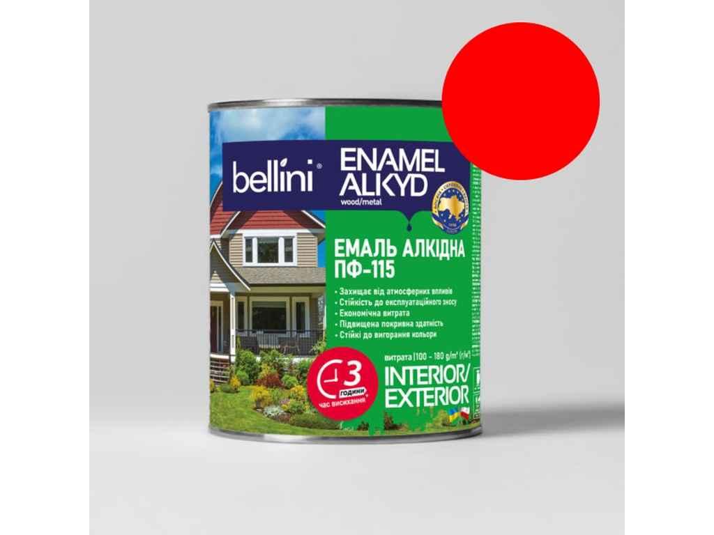 Емаль алкідна ПФ-115 Червоний 0,9кг ТМ BELLINI