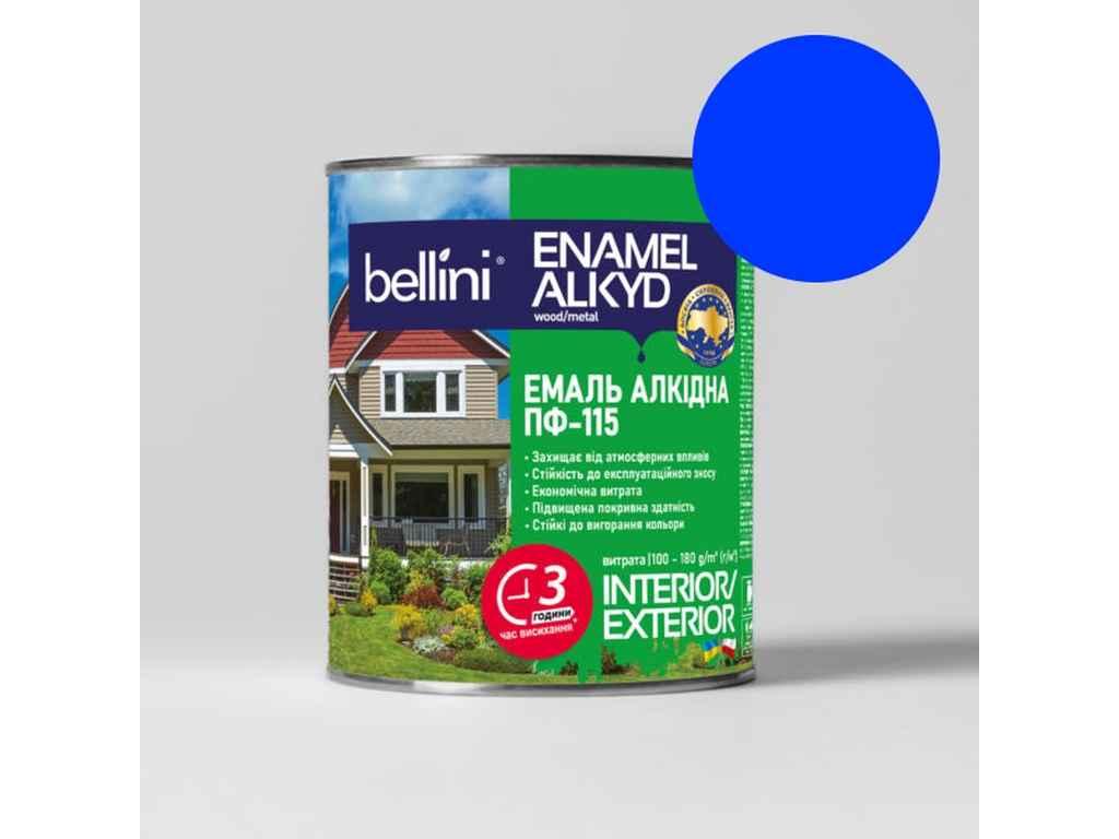 Емаль алкідна ПФ-115 Яскраво-блакитний 0,9кг ТМ BELLINI, фото 1