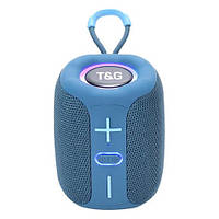 Портативная Bluetooth колонка TG658 8W с RGB подсветкой Blue