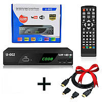 ТВ Тюнер T2 U-002 + Подарок Кабель HDMI / Цифровой тюнер для телевизора з поддержкой Full HD Wi-Fi адаптера