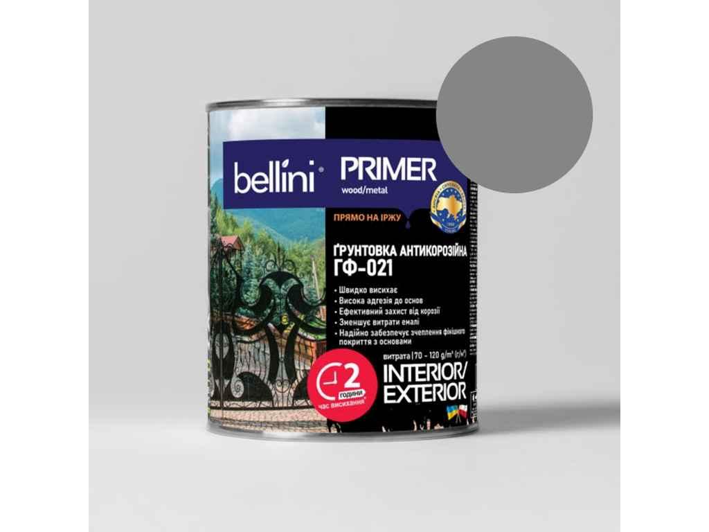 Грунтовка алкідна Сірий 0,9кг ГФ-021 ТМ BELLINI, фото 1