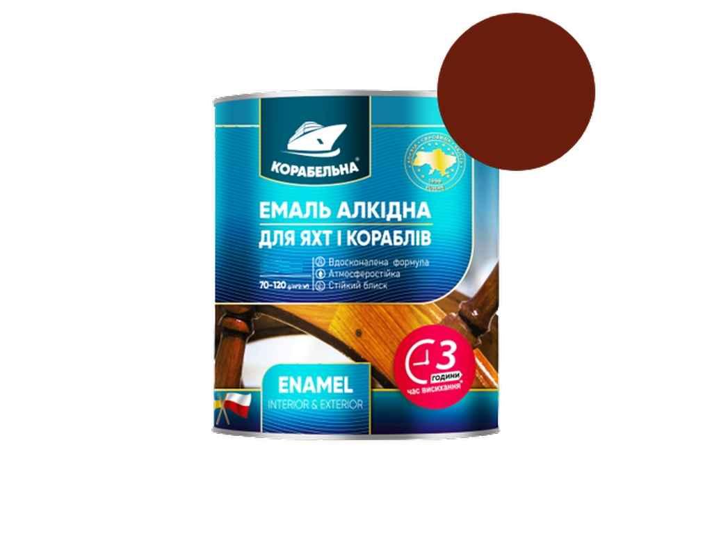 Емаль алкідна ПФ-115 Вишневий 0,25кг ТМ КОРАБЕЛЬНА, фото 1