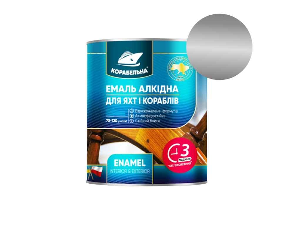 Емаль алкідна ПФ-115 Сріблястий 0,2кг ТМ КОРАБЕЛЬНА, фото 1