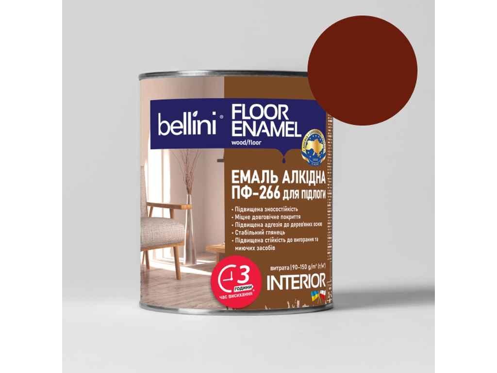 Емаль алкідна для дерева ПФ-266 Червоно-коричневий 2,8кг ТМ BELLINI BP, фото 1