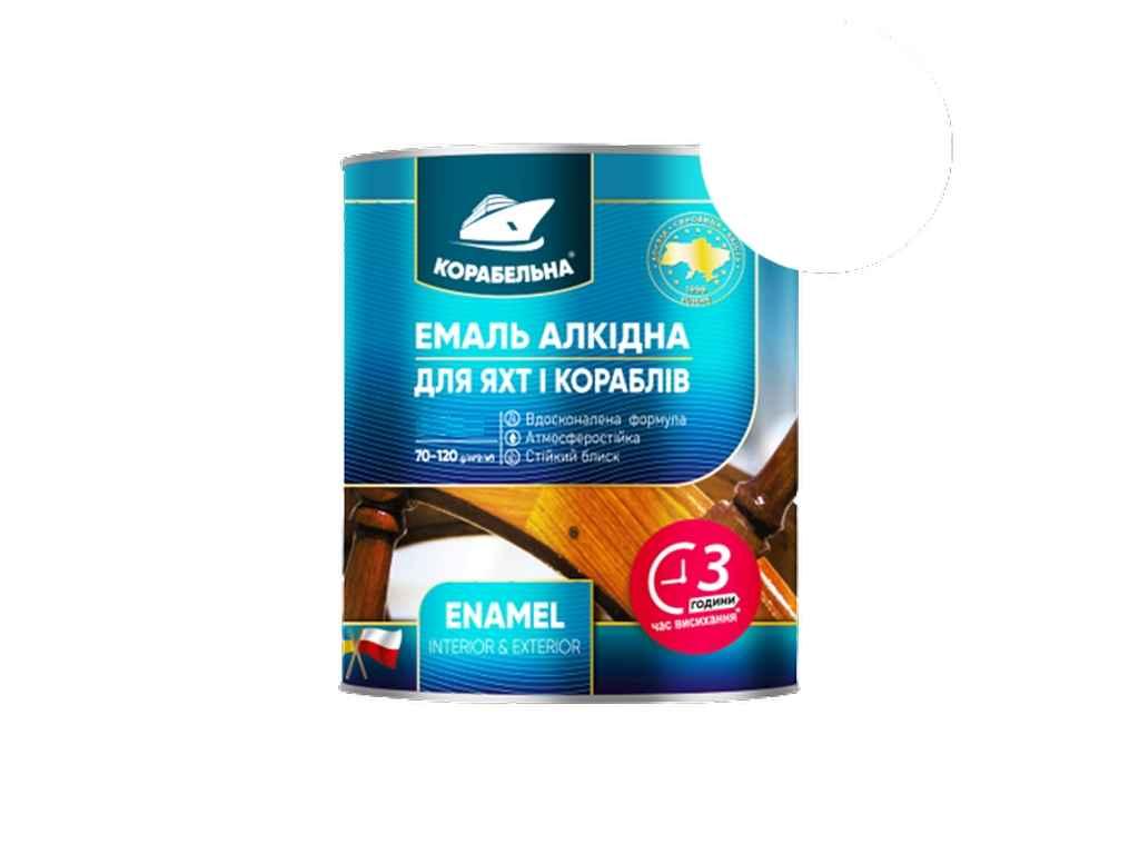 Емаль алкідна ПФ-115 Білий 0,25кг ТМ КОРАБЕЛЬНА, фото 1