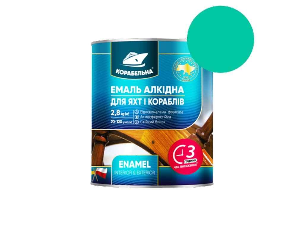 Емаль алкідна (фарба для металу та дерева) ПФ-115 Морська хвиля 2,8кг ТМ КОРАБЕЛЬНА BP, фото 1