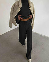 Теплий жіночий ангоровий костюм штани та светр арт. 304