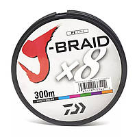 Шнур Daiwa J-Braid X8 300m Multi Color #6.0/0,35mm 36,0kg