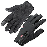Перчатки зимние мужские, Черные / Теплые термо-перчатки с сенсором / Спортивные теплые перчатки