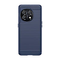 Чохол Lenuo Carbon Fiber для OnePlus Ace 2 5G / 11R Navy Blue