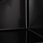 Мийка для кухні із нержавіючої сталі прямокутна MIXXUS 780x430x220мм матова 1мм чорна 63587 MX0565, фото 4