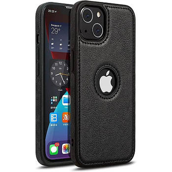 Чохол Slim Leather Case для Apple iPhone 15 Black