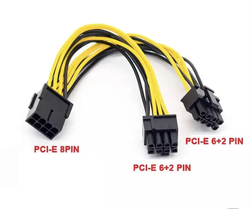 Перехідник живлення GPU TRY PCI-Express 8 pin на 2 x 8pin (6+2) pin новий