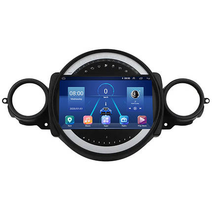 Штатна магнітола Lesko для MINI Hatch II (R56) Рестайлінг 2010-2013 екран 9" 2/32Gb 4G Wi-Fi GPS Top Хітч, фото 1