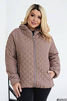 Женская куртка Демисезонная стеганная Ткань: плащевка лаке,стежка силикон 150 Размер 50-52,54-56,58-60