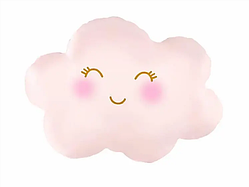 Фольгована куля "Хмара рожева" 74х60 см (Китай) в упаковці