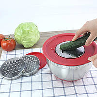 Набір миска зі знімними тертками Styleberg 6 в 1 для салату