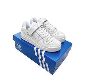 Кросівки жіночі Adidas Forum 84 Low White Адідас Форум білі шкіряні