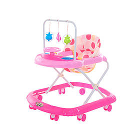 Ходунки дитячі Bambi BW2304 з брязкальцями 64x52x54 см Рожевий, Toyman