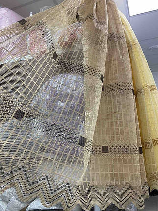 Тюль сітка коротка №2195 1,50 м для кухні, віранди, коридору на відріз, фото 1