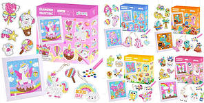 Алмазна мозаїка C 64274 (60) 4 види, картина, рамка, наліпки, 2 брелоки, фурнітура, алмази, тарілочка, віск, стилус, ВИДАЄТЬСЯ